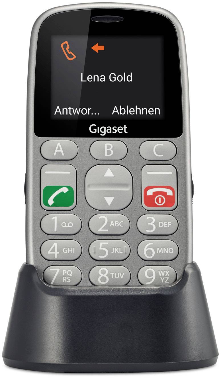 Gigaset GL390 Senioren-Handy Silber