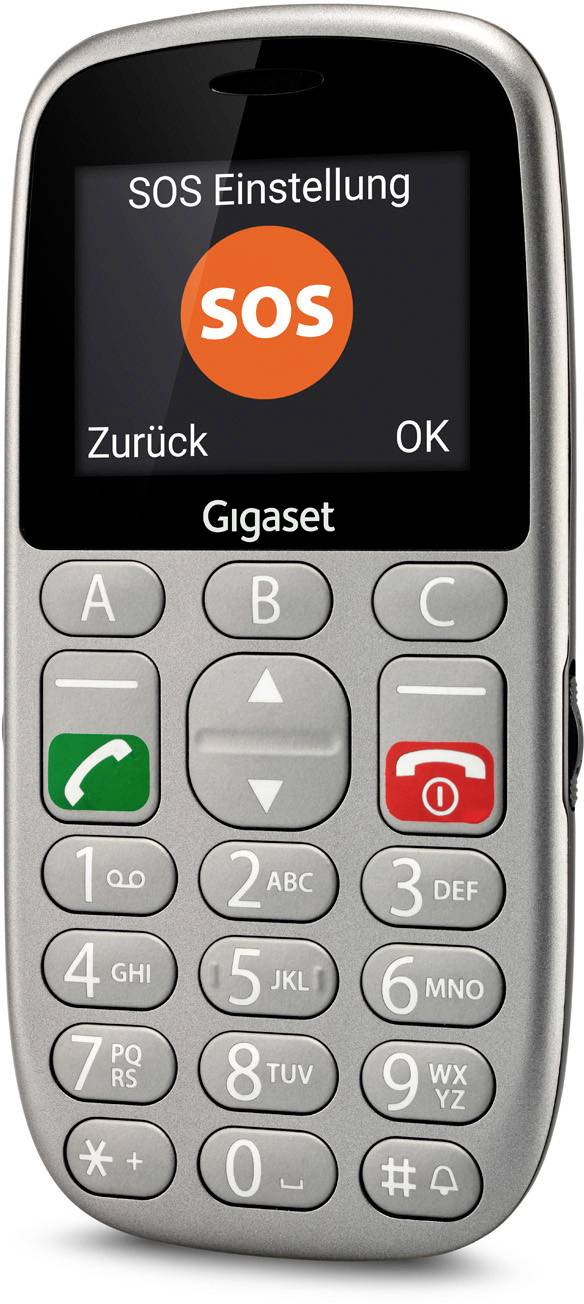 Gigaset GL390 Senioren-Handy Silber