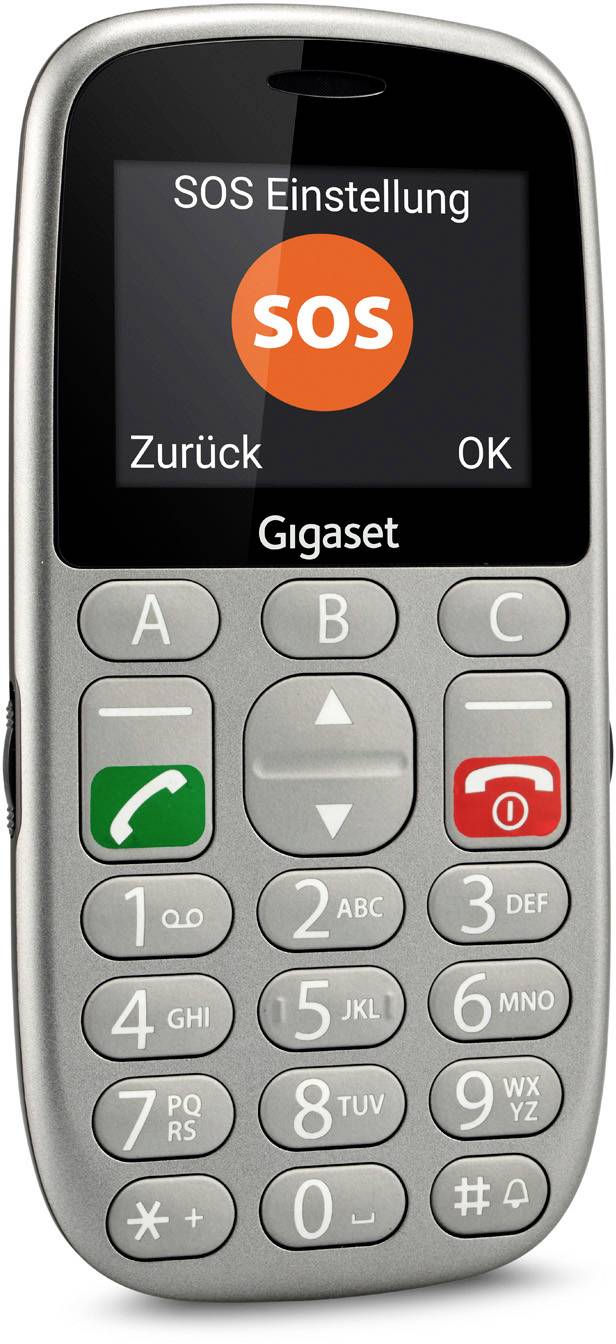 Gigaset GL390 Senioren-Handy Silber