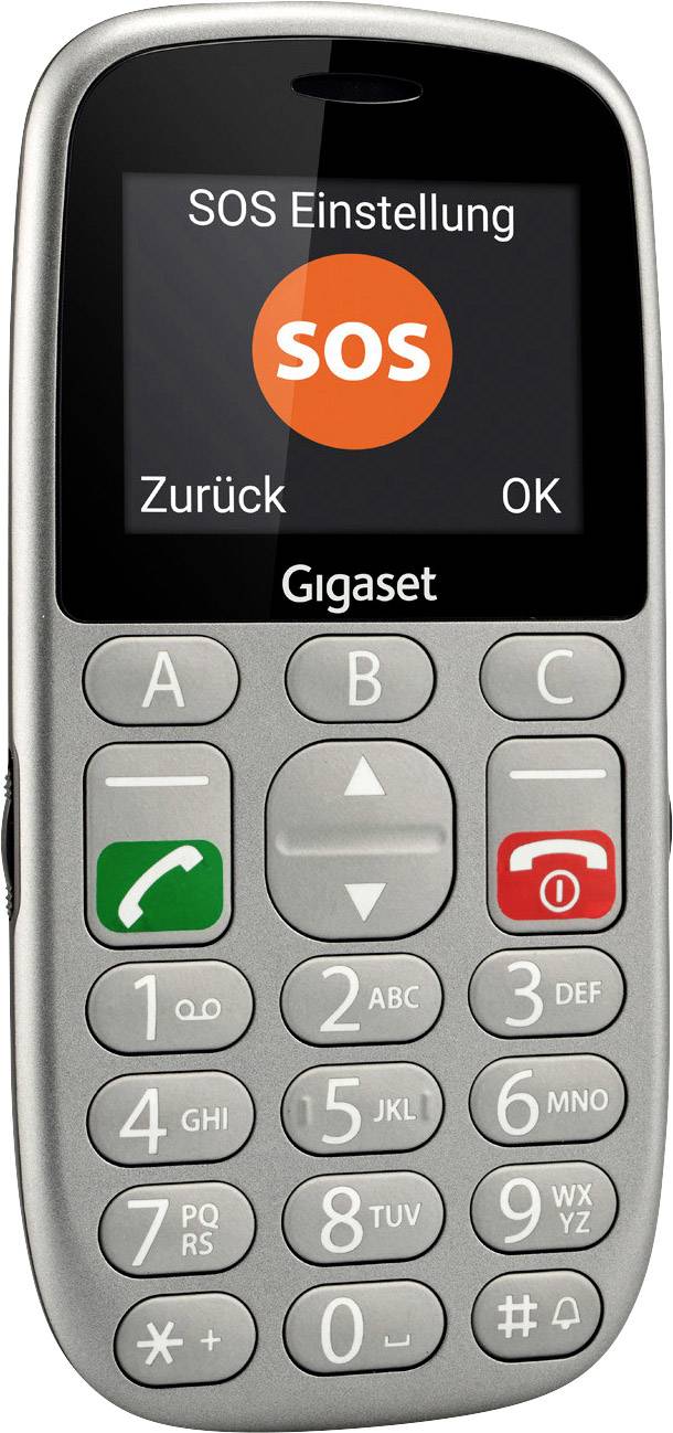Gigaset GL390 Senioren-Handy Silber