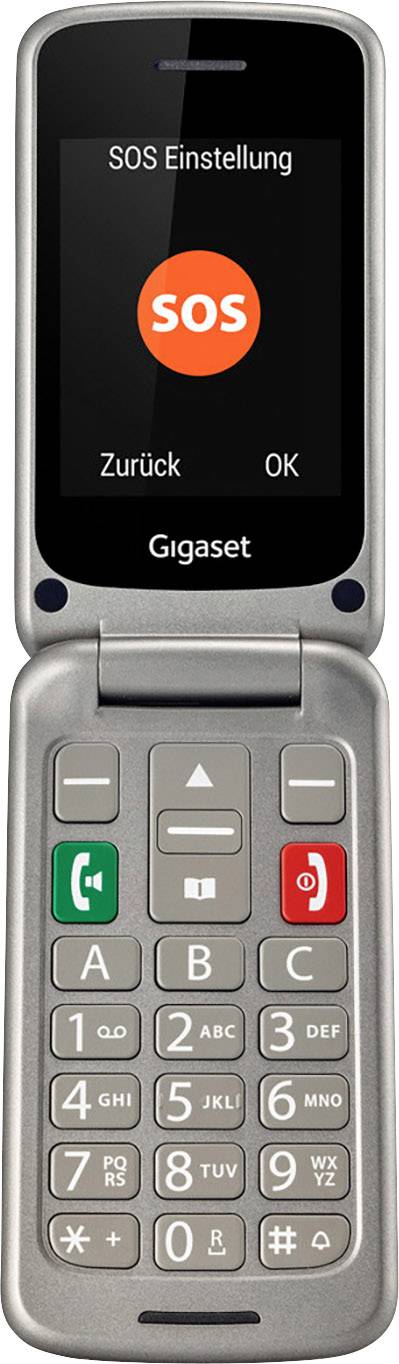 Gigaset GL590 Senioren-Klapp-Handy Silber