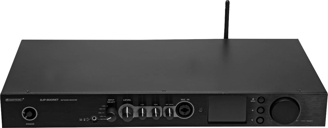Omnitronic DJP-900NET PA Verstärker Bluetooth®, DAB+, Internetradio, WLAN RMS Leistung je Kanal an 4 Ohm: 460 W