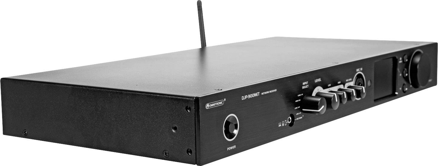 Omnitronic DJP-900NET PA Verstärker Bluetooth®, DAB+, Internetradio, WLAN RMS Leistung je Kanal an 4 Ohm: 460 W