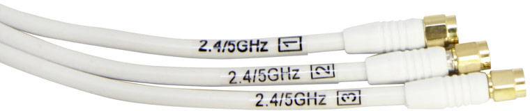 Acceltex Solutions ATS-OO-245-34-3RPSP-36 3fach WLAN Antenne 4 dB 2.4 GHz, 5 GHz 3 x RP-SMA-Stecker