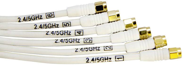 Acceltex Solutions ATS-OO-245-46-6RPSP-36 6fach WLAN Antenne 6 dB 2.4GHz, 5GHz 6 x RP-SMA-Stecker