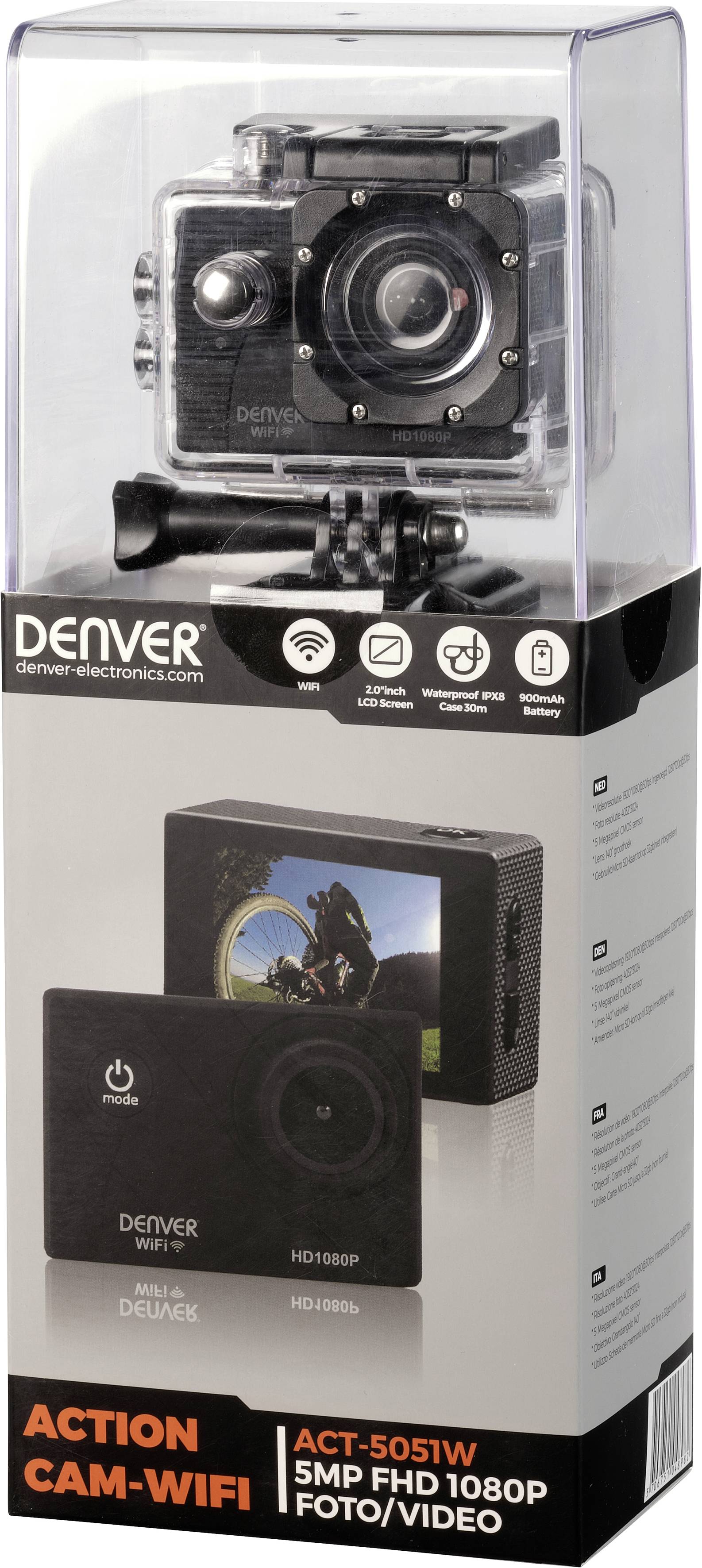 Denver ACT-5051 Action Cam Wasserfest, Full-HD, WLAN