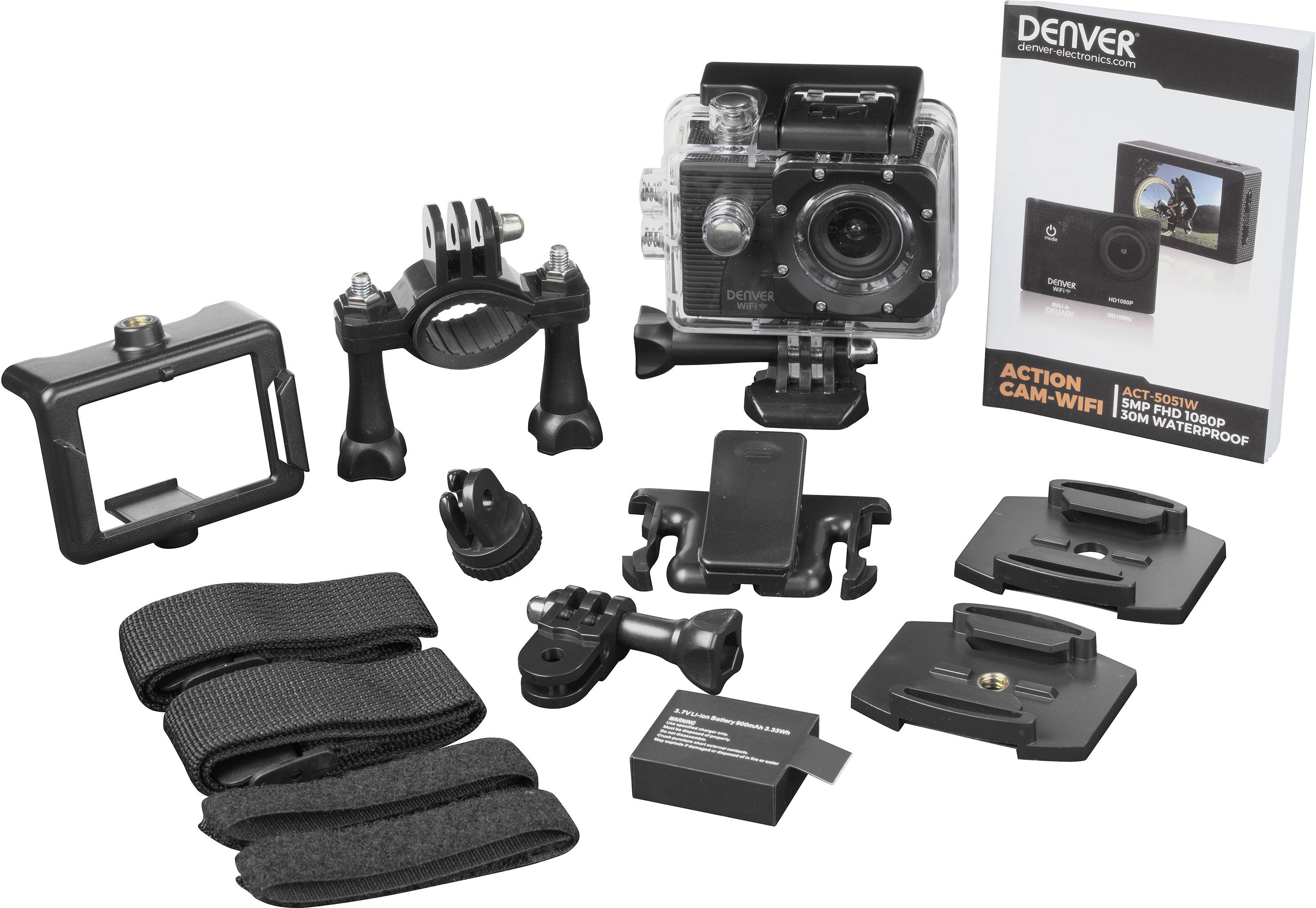 Denver ACT-5051 Action Cam Wasserfest, Full-HD, WLAN