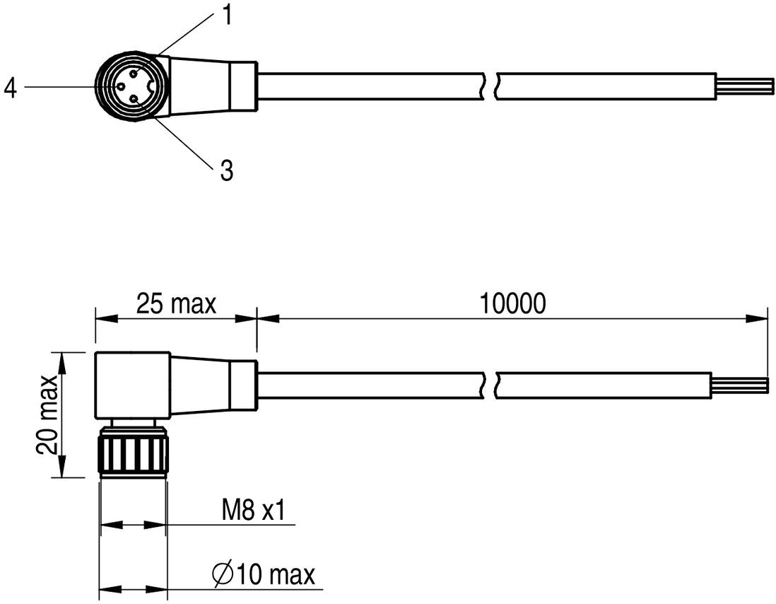 MD Micro Detectors CD08/0A-100C1 Anschlusskabel für Sensoren CD08/0A-100C1 1St.