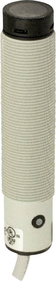 Ein zylindrischer Sensor mit geriffelter Oberfläche und Kabelanschluss, möglicherweise für industrielle Anwendungen geeignet.