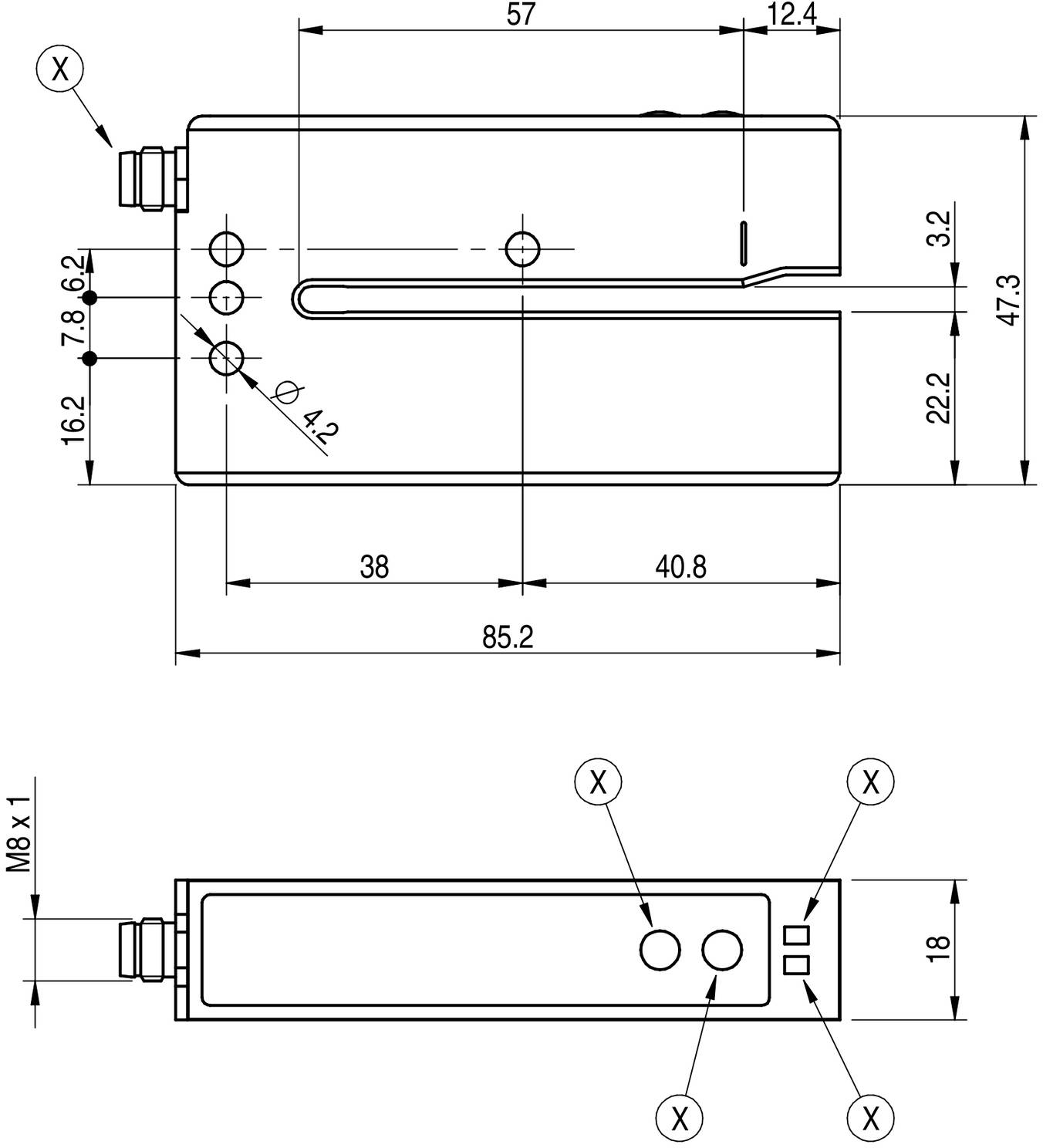 MD Micro Detectors Gabel-Lichtschranke FC8U/0B-M307-1F FC8U/0B-M307-1F 1St.