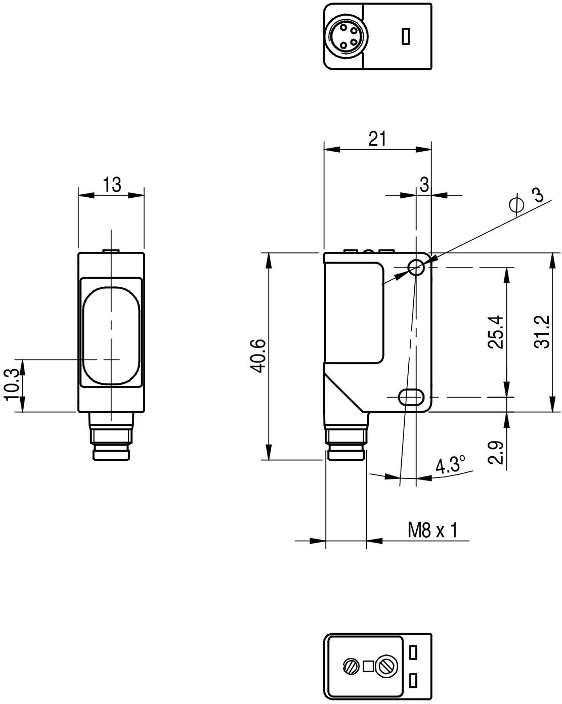 MD Micro Detectors Opto-Sensor QMRS/0P-0F QMRS/0P-0F 1St.