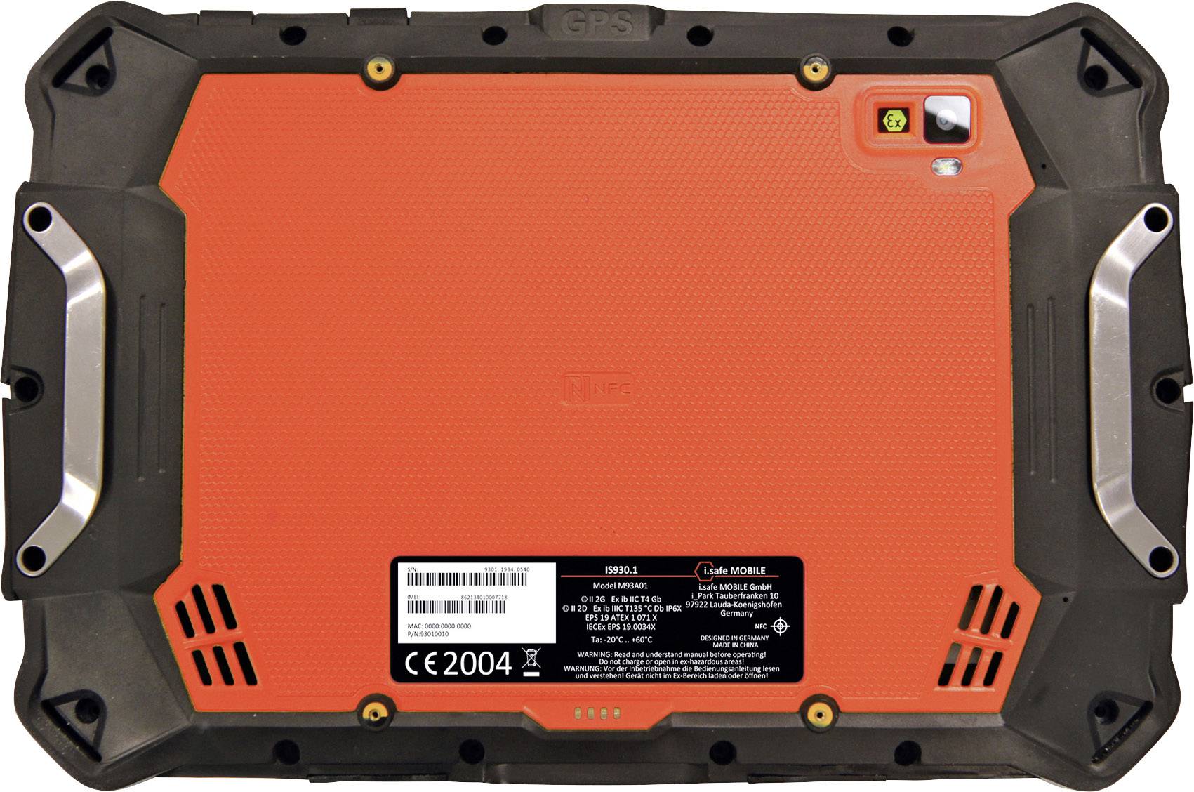 ISafe MOBILE IS930.1 Ex-geschütztes Tablet Ex Zone 1, 21 20.3cm (8 Zoll) 64GB WiFi, LTE/4G IP68 MIL-STD-810G Qualcomm® Snapdragon