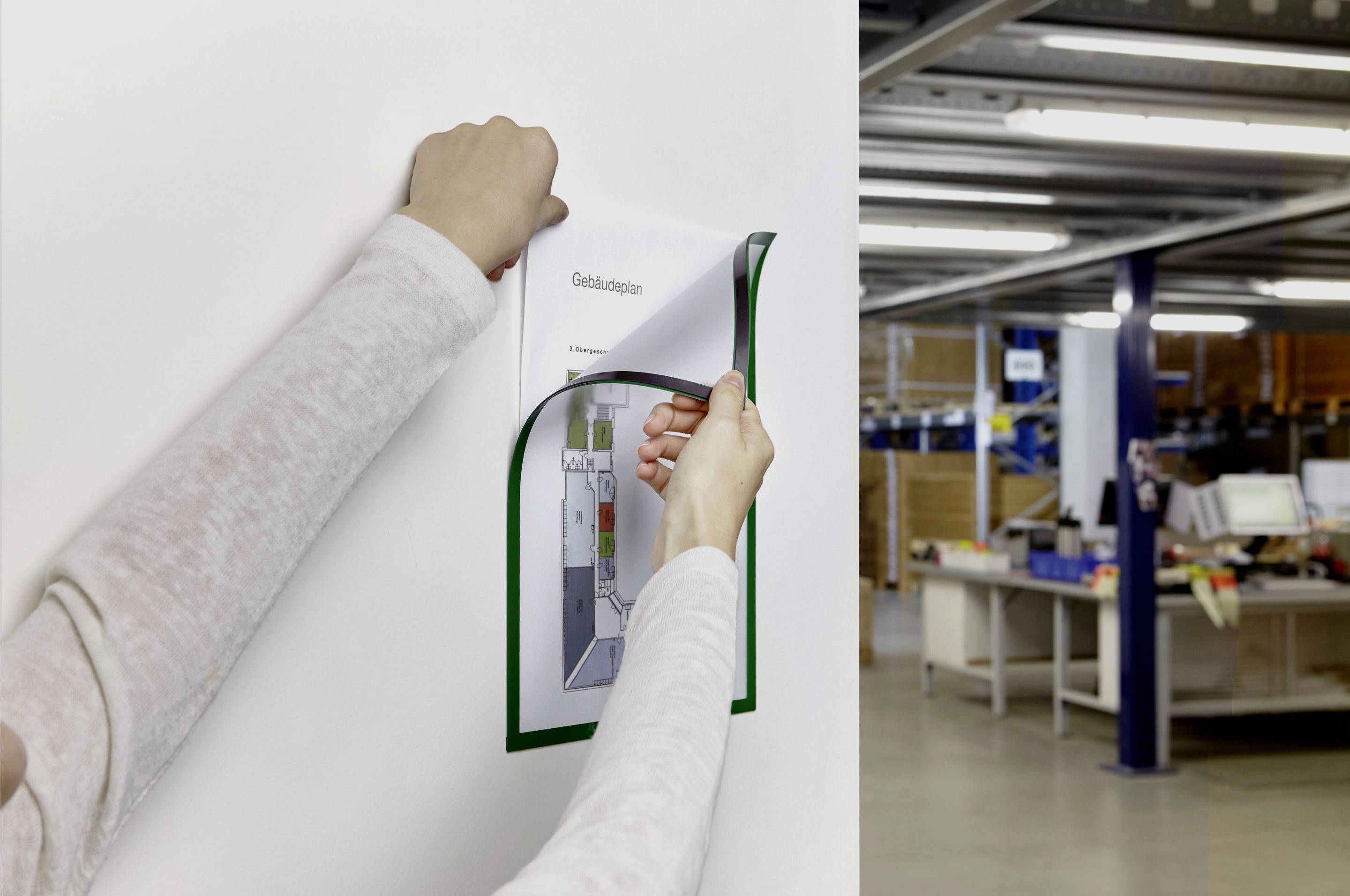 Magnetoplan 1130305 Magnetrahmen Grün DIN A4