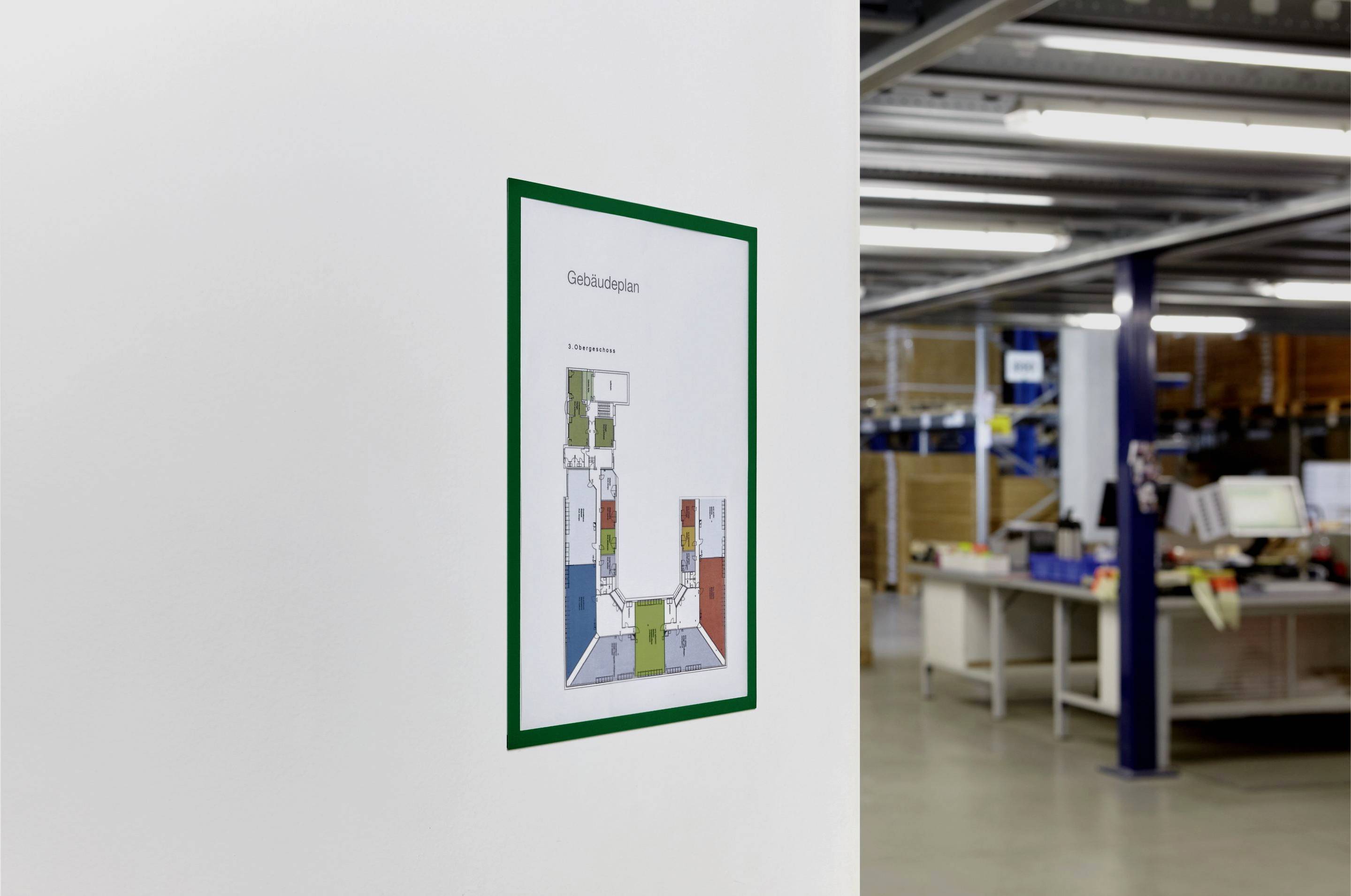 magnetoplan 1130305 Magnetrahmen Grün DIN A4