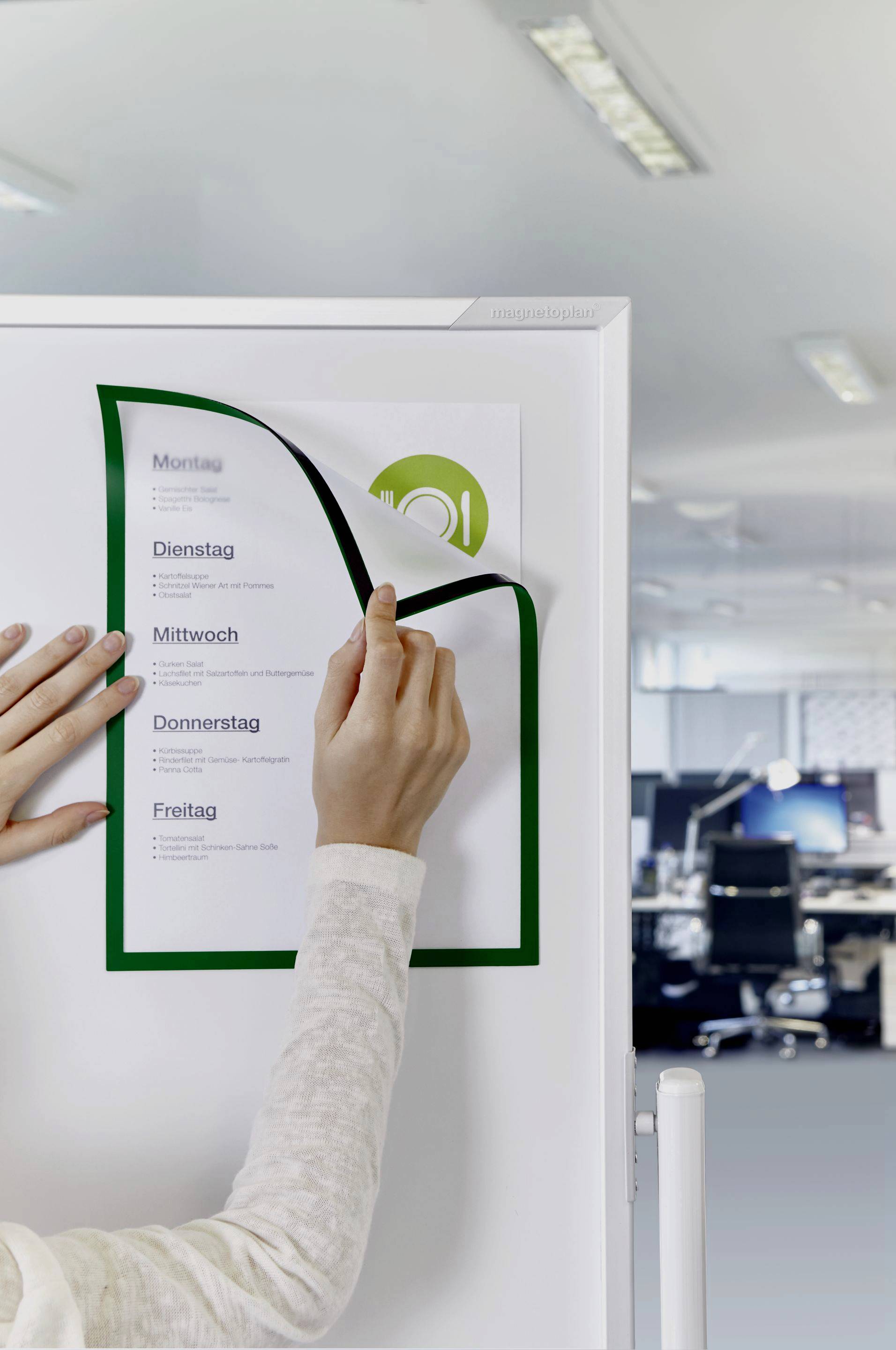 Magnetoplan 1130305 Magnetrahmen Grün DIN A4