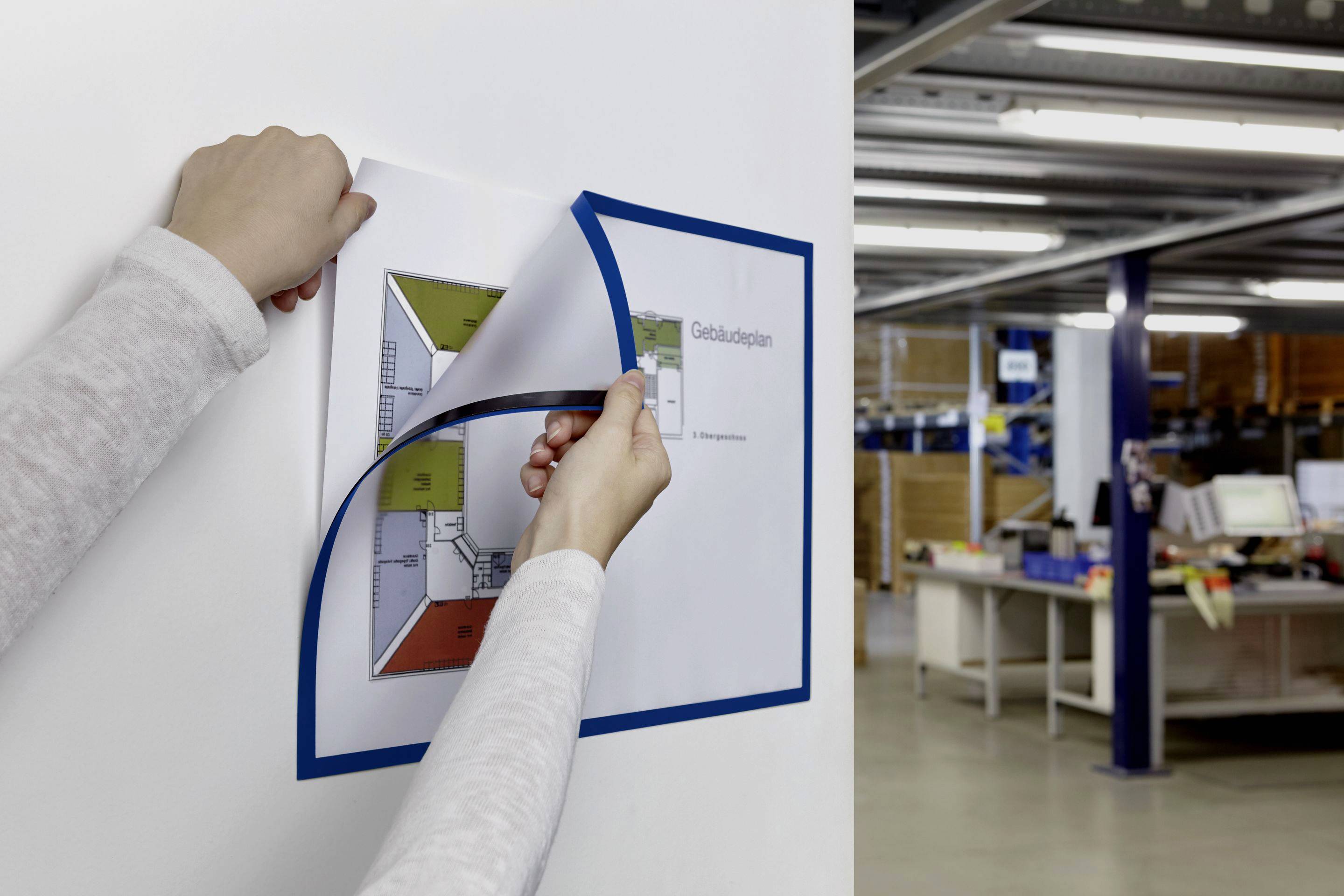 Magnetoplan 1130403 Magnetrahmen Blau DIN A3