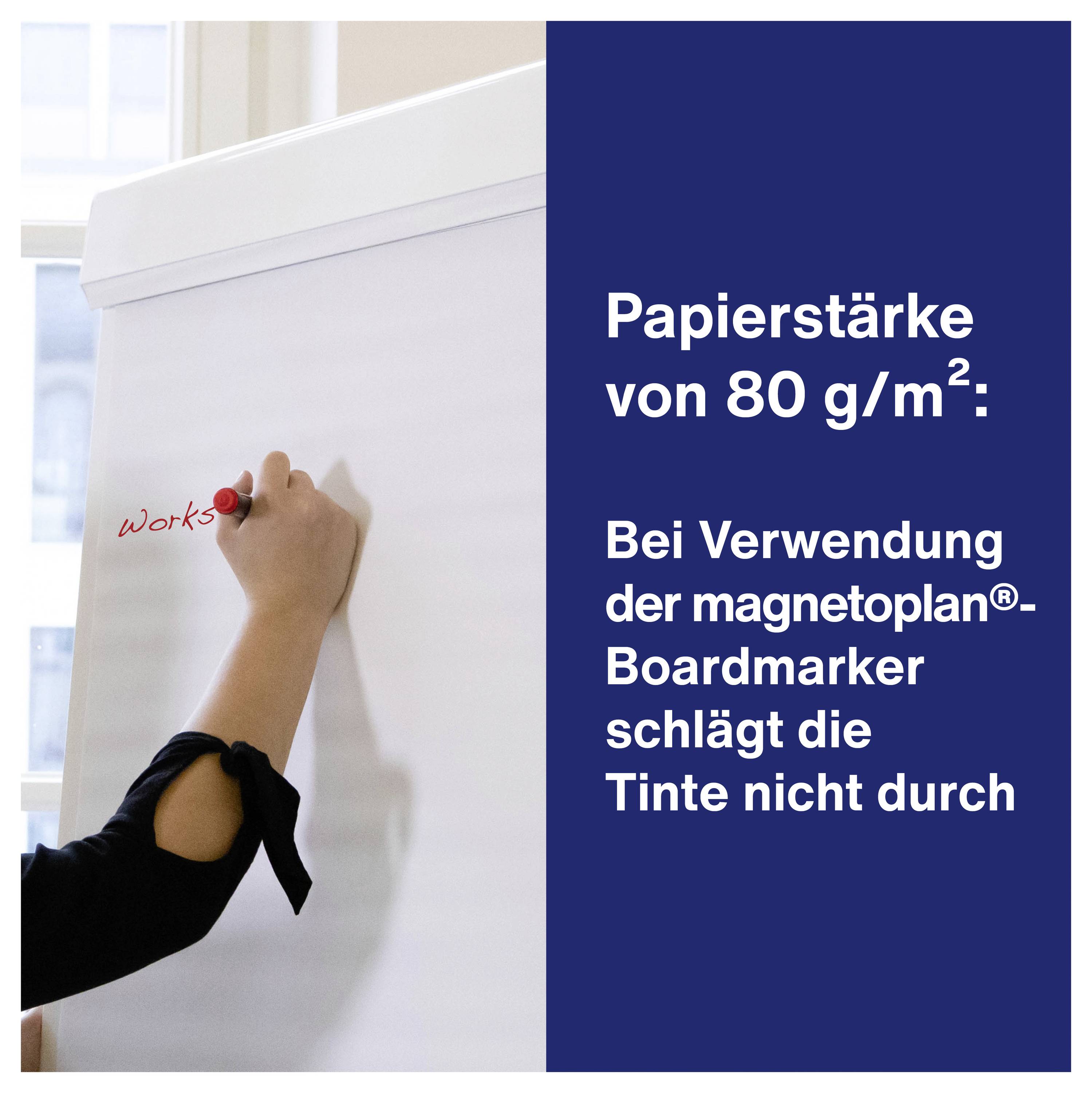 Magnetoplan 1227101 Flipchartblock Anzahl der Blätter: 100 kariert 650mm x 930mm Weiß