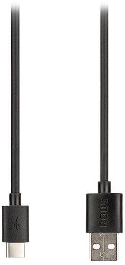 Schwarzes USB-Kabel mit einem USB-A-Stecker auf der einen und einem USB-C-Stecker auf der anderen Seite, geeignet für Datenübertragung.