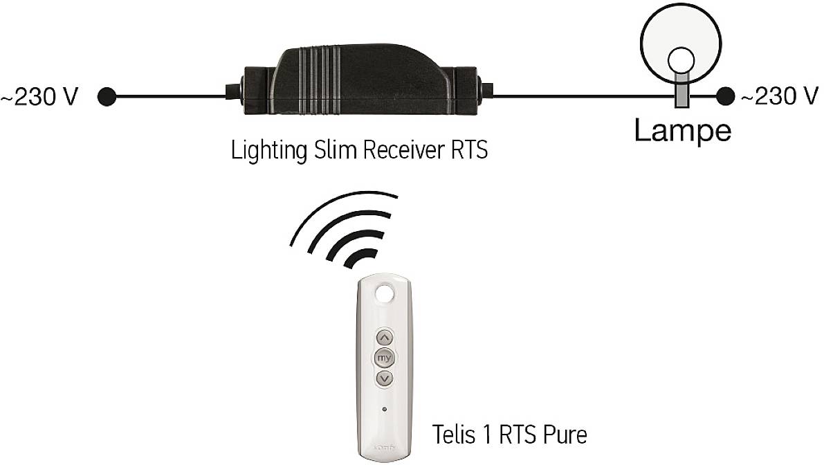 Somfy Lighting Slim Receiver RTS 1822215 Funk-Alarmanlagen-Erweiterung ...
