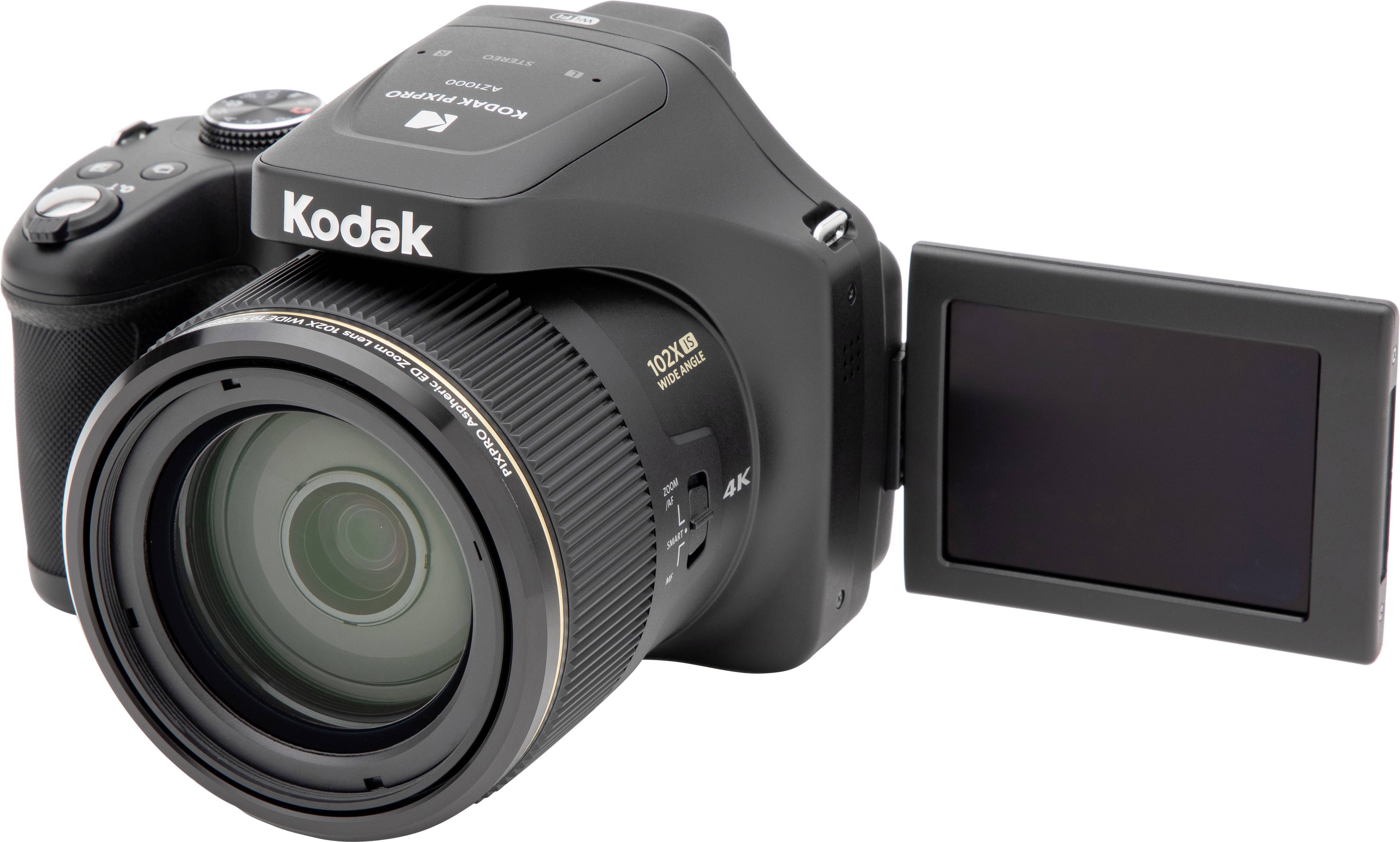 Kodak AZ1000 Digitalkamera 20 Megapixel Opt. Zoom: 102 x Schwarz inkl. Akku, inkl. Blitzgerät 4K-Video, WiFi, Bildstabilisierung