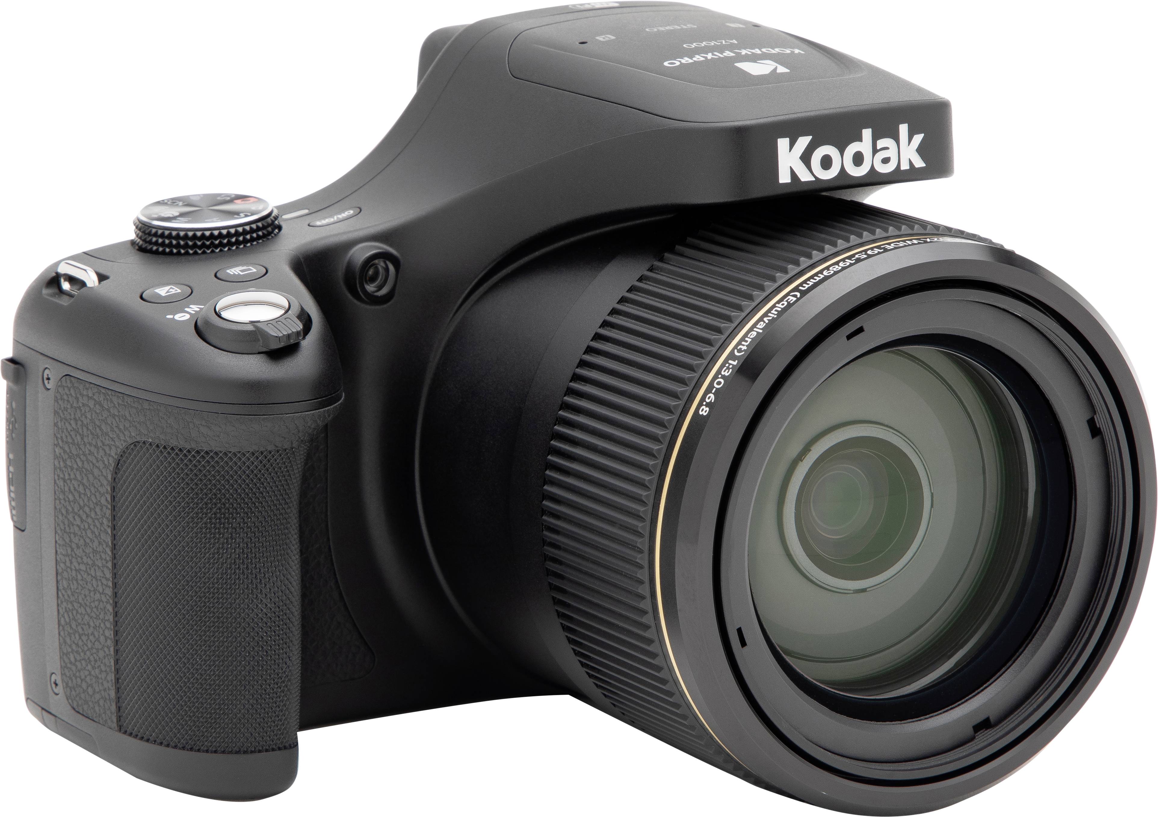 Kodak AZ1000 Digitalkamera 20 Megapixel Opt. Zoom: 102 x Schwarz inkl. Akku, inkl. Blitzgerät 4K-Video, WiFi, Bildstabilisierung