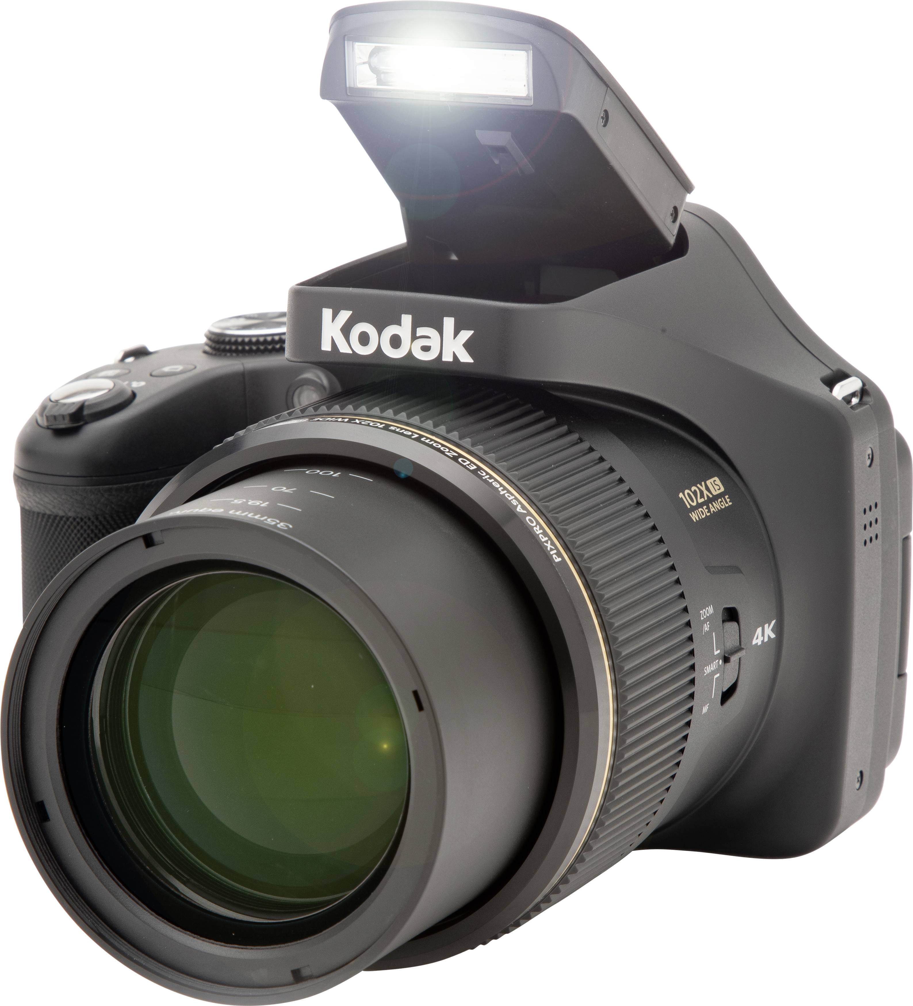 Kodak AZ1000 Digitalkamera 20 Megapixel Opt. Zoom: 102 x Schwarz inkl. Akku, inkl. Blitzgerät 4K-Video, WiFi, Bildstabilisierung