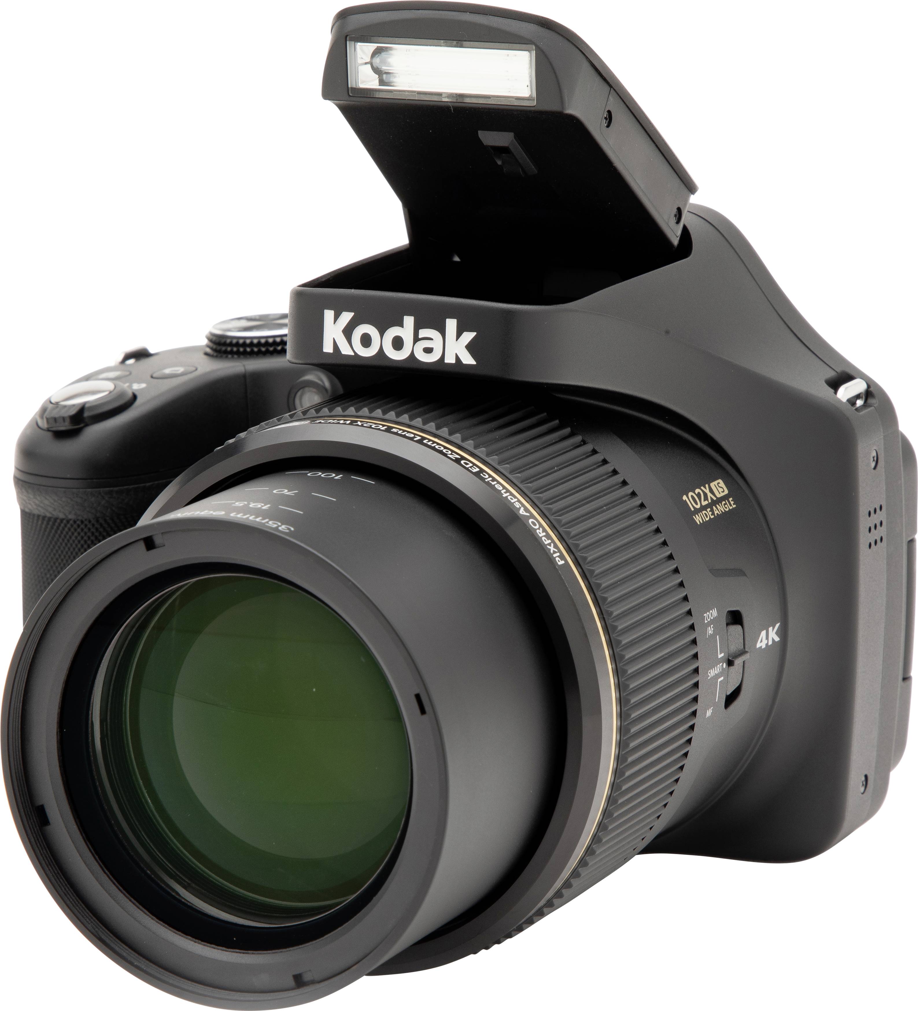 Kodak AZ1000 Digitalkamera 20 Megapixel Opt. Zoom: 102 x Schwarz inkl. Akku, inkl. Blitzgerät 4K-Video, WiFi, Bildstabilisierung