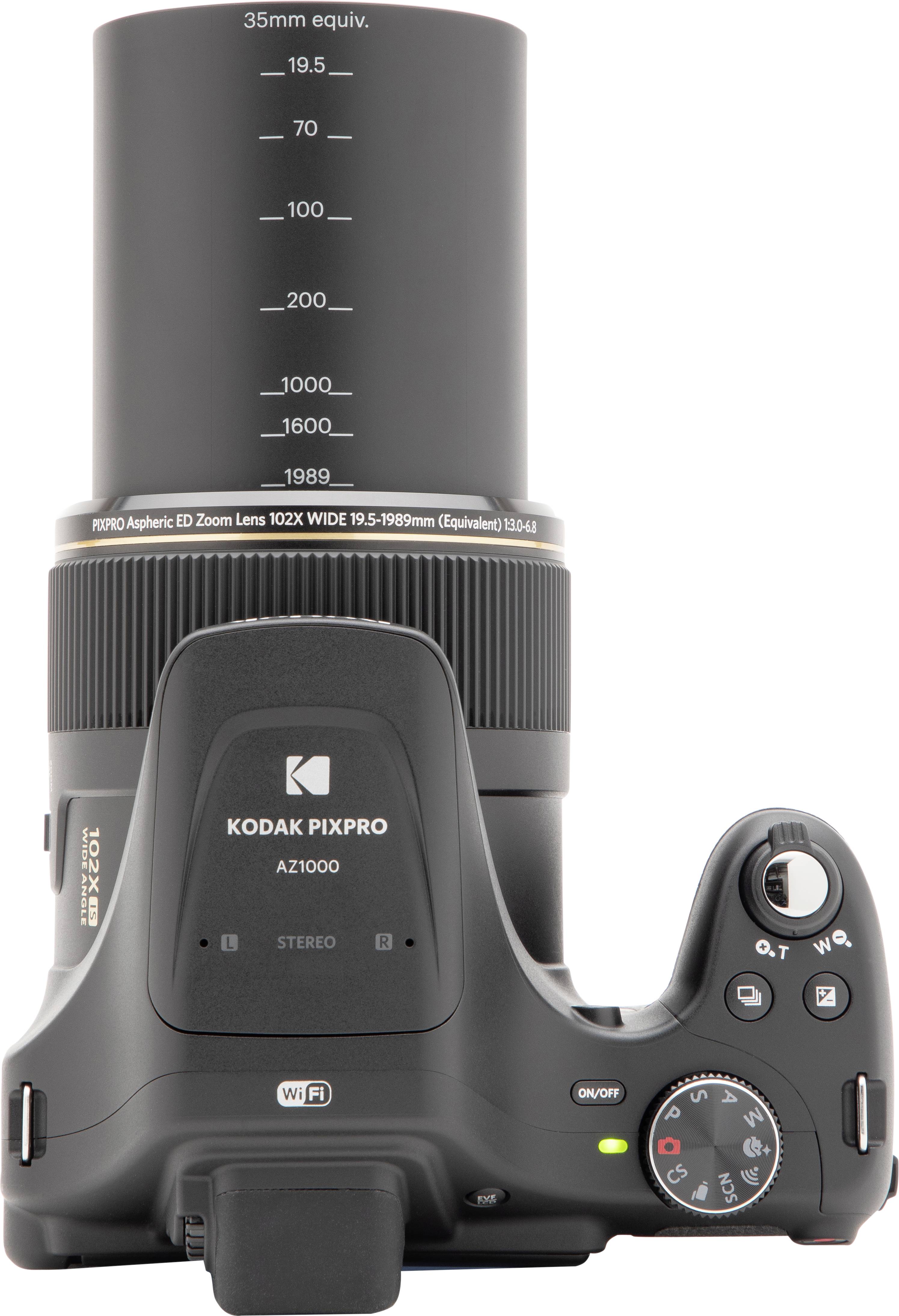 Kodak AZ1000 Digitalkamera 20 Megapixel Opt. Zoom: 102 x Schwarz inkl. Akku, inkl. Blitzgerät 4K-Video, WiFi, Bildstabilisierung