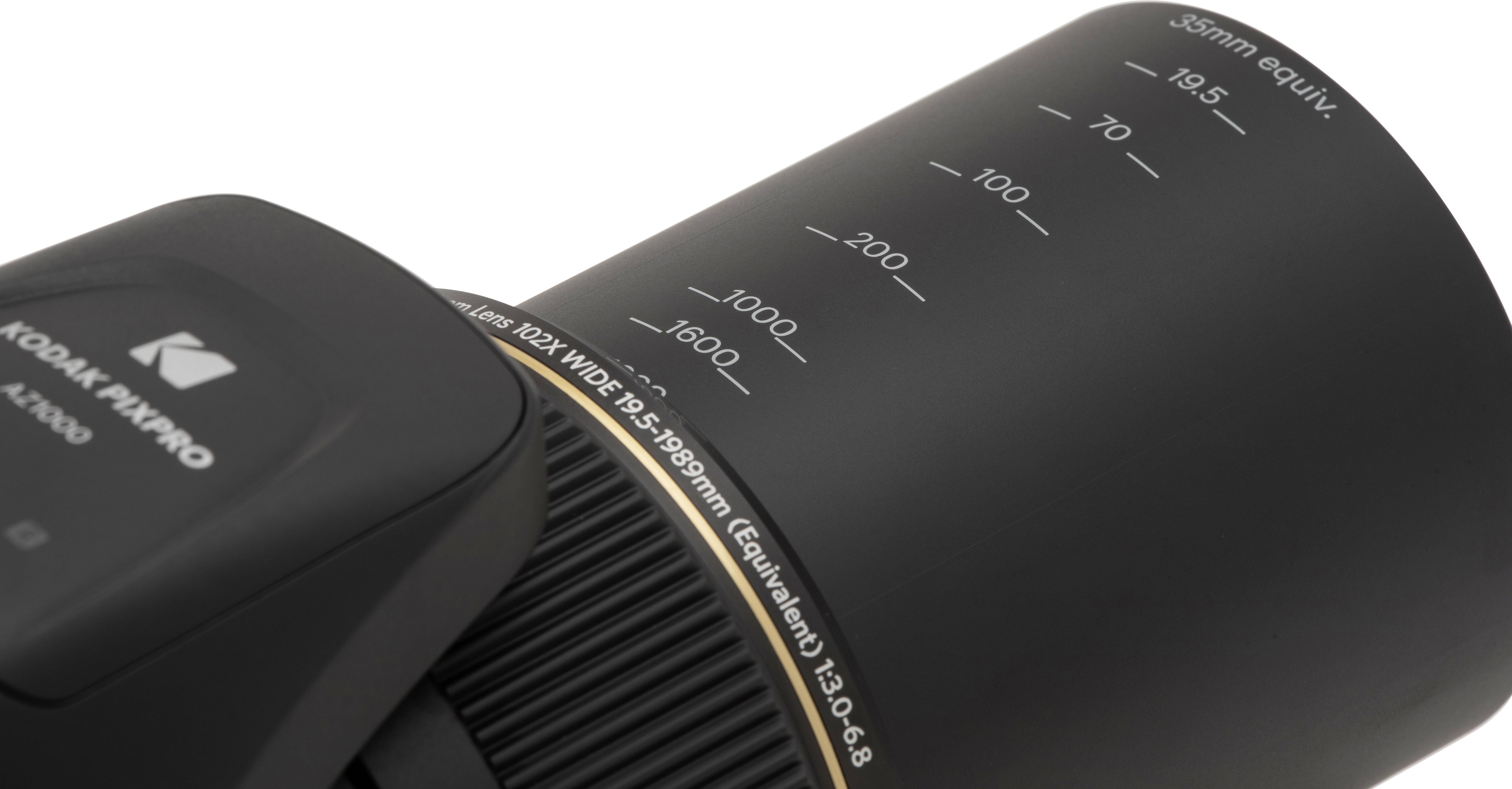 Kodak AZ1000 Digitalkamera 20 Megapixel Opt. Zoom: 102 x Schwarz inkl. Akku, inkl. Blitzgerät 4K-Video, WiFi, Bildstabilisierung