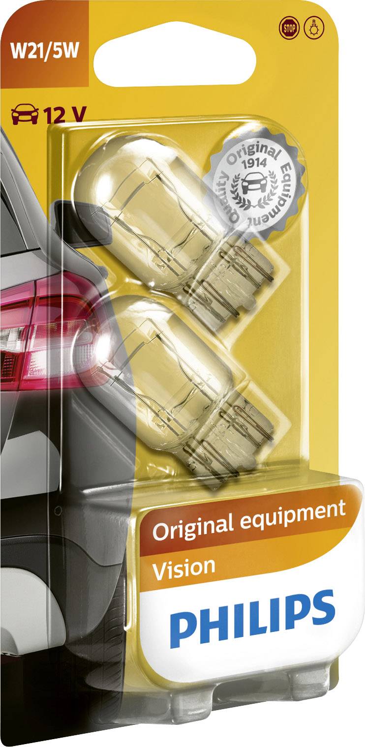 Philips Automotive 12066B2 Signal Leuchtmittel Vision W21/5W 21/5W 12V