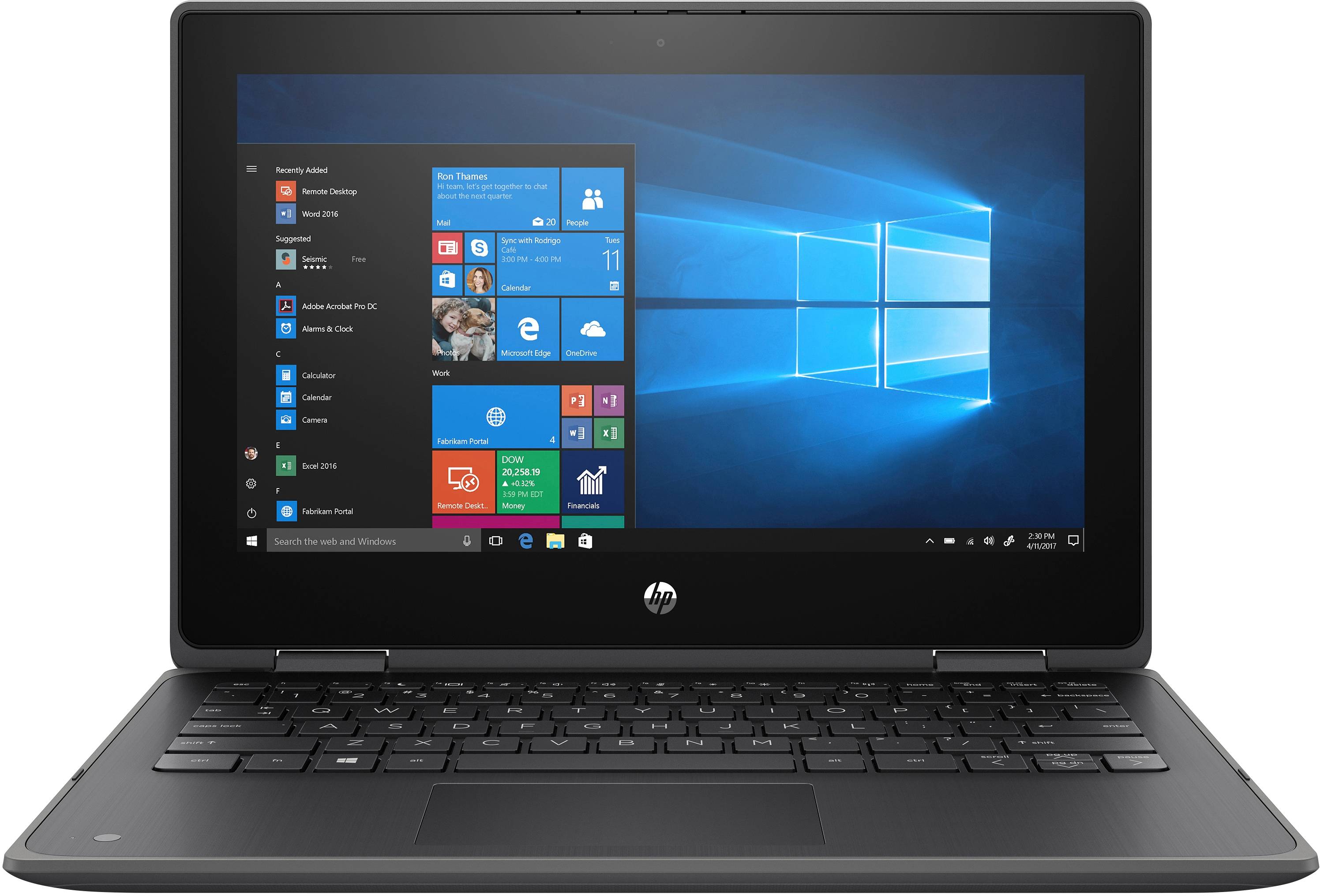 HP ProBook x360 11 G5 Education Edition WiFi 128 GB SSD 4 GB RAM Grau 29.5 cm (11.6 Zoll) Intel® Pentium® Silver 4 x 1.1 GHz / max. 3.1 GHz Win 10