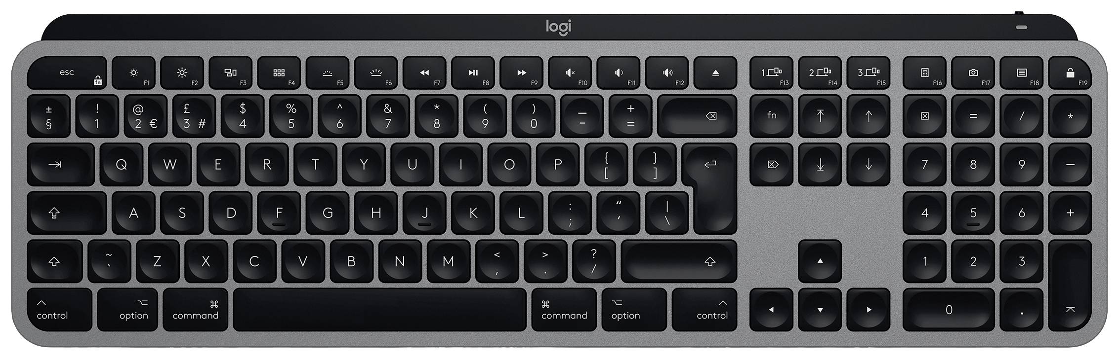 Logitech MX Keys for Mac Bluetooth® Tastatur Deutsch, QWERTZ, Mac Spacegrau Beleuchtet