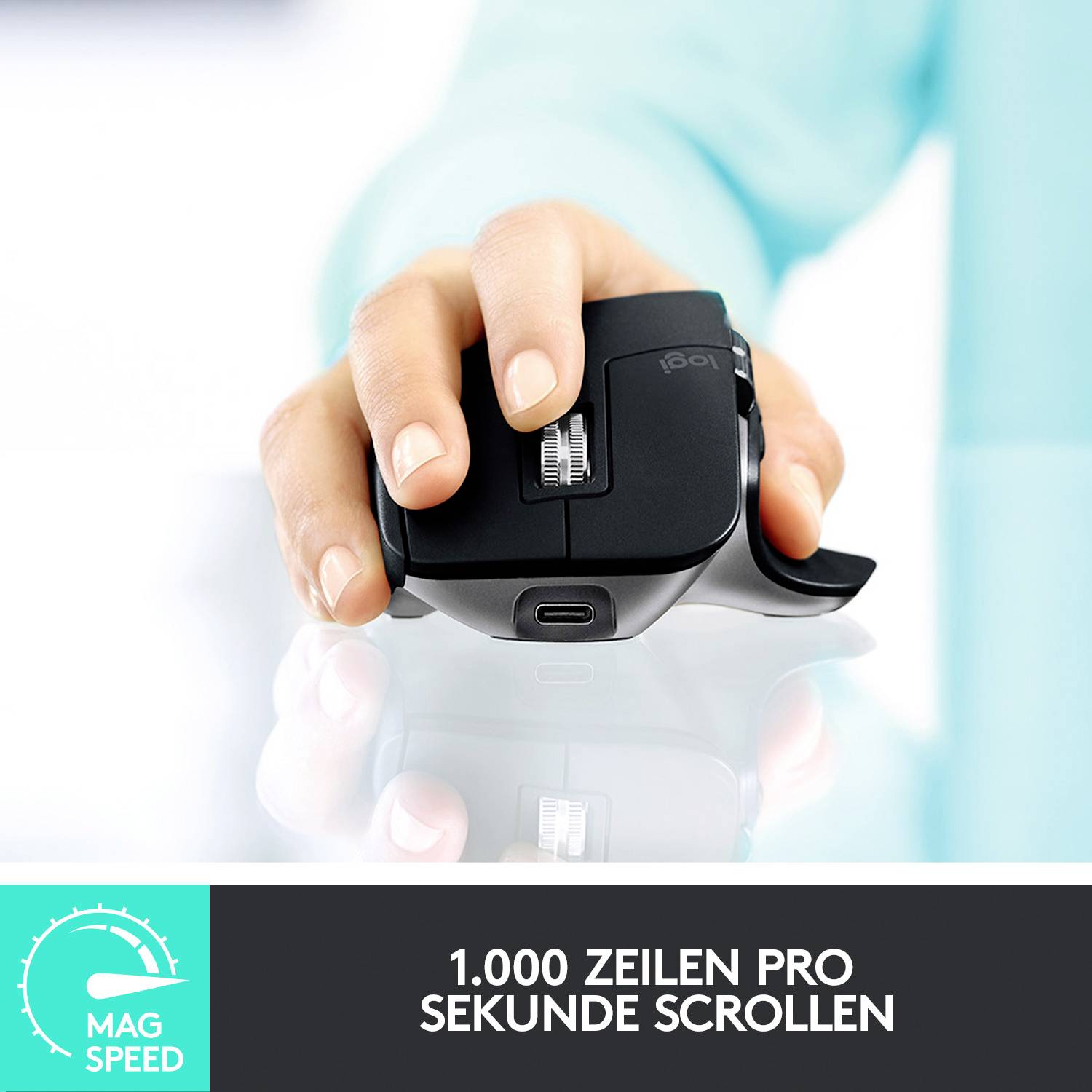 Logitech MX Master 3 Mac Version Ergonomische Maus Bluetooth®, Funk Optisch Graphit 7 Tasten 4000 d