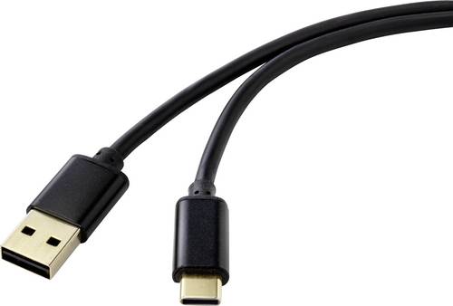 Renkforce USB 2.0, Handy, Notebook Verbindungskabel [1x USB 2.0 Stecker A - 1x USB-C™ Stecker] 1.0