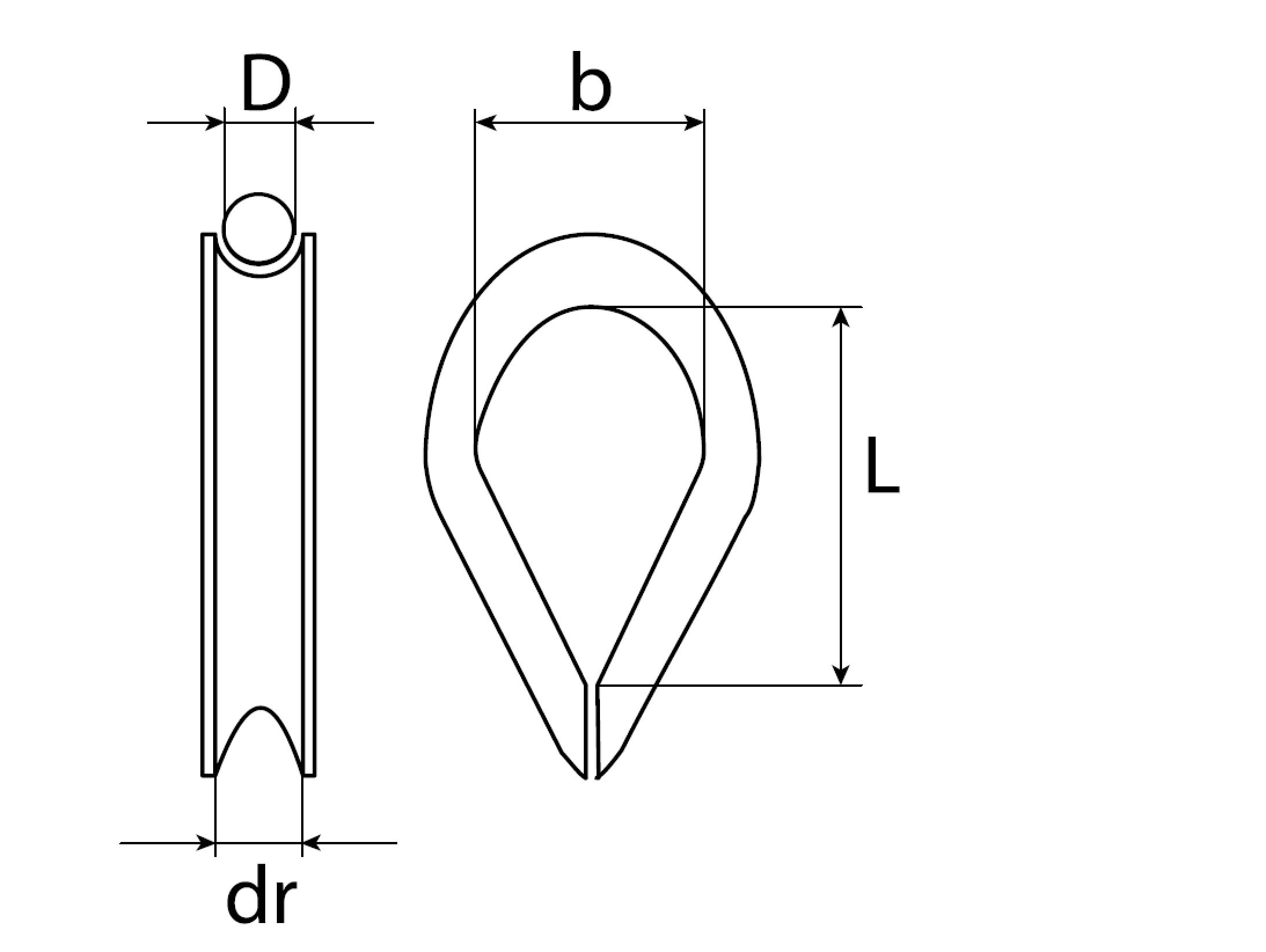 SWG 68017430575 Kausche 4mm Stahl galvanisch verzinkt 25St.