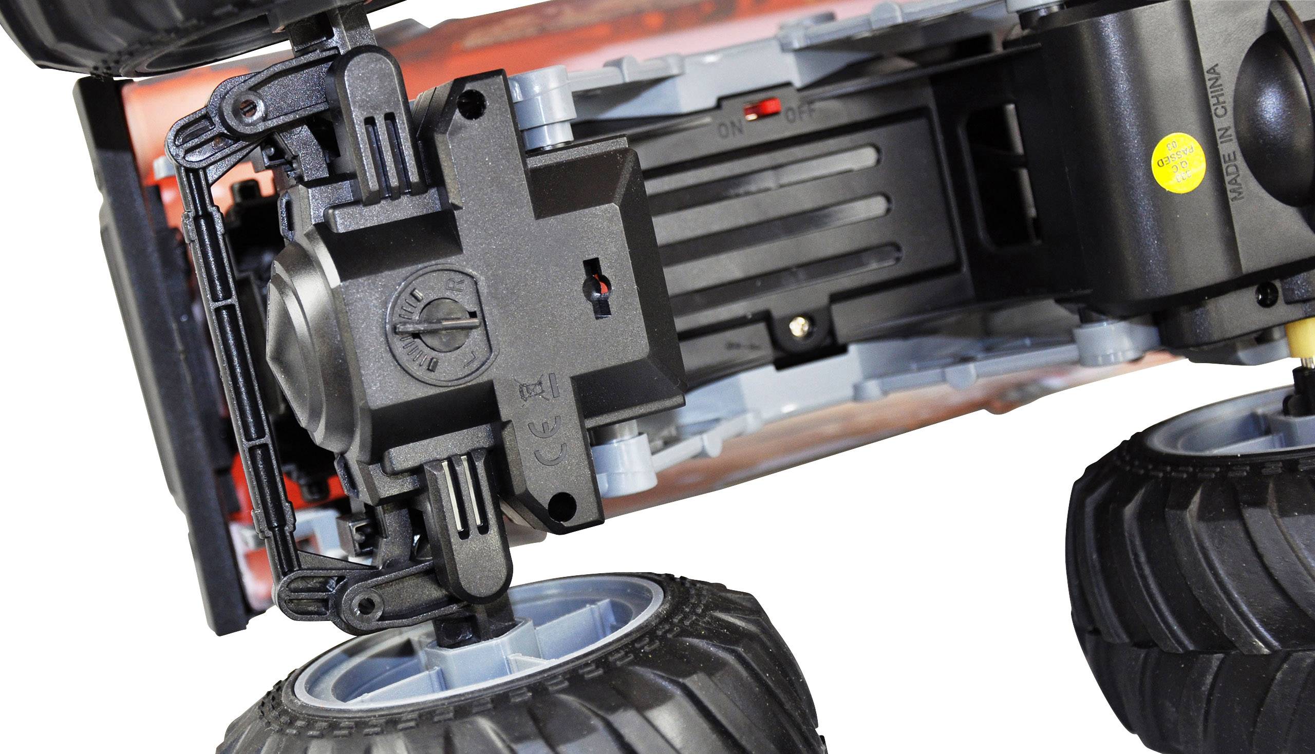 Amewi Crazy SchoolBus Orange 1:16 RC Einsteiger Modellauto Elektro Monstertruck 100% RtR 2,4GHz inkl. Akku, Ladegerät und