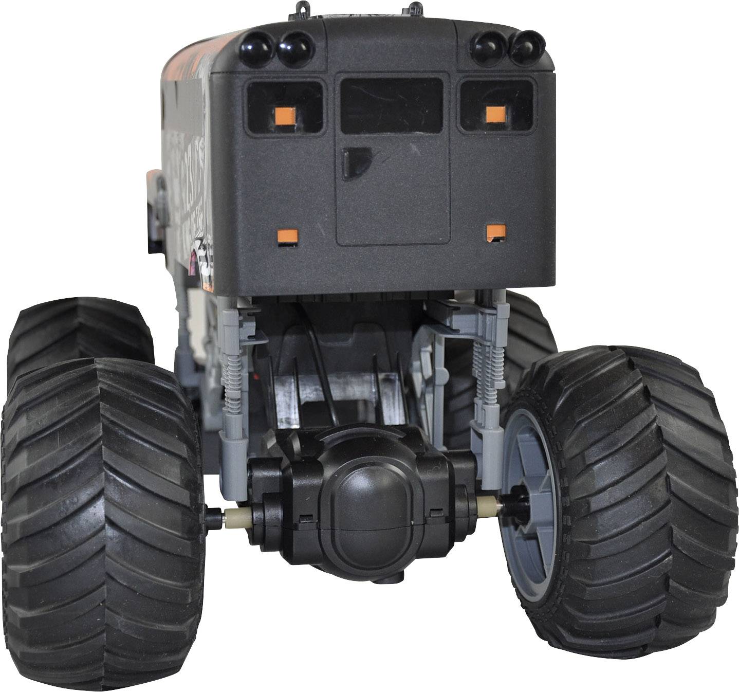 Amewi Crazy SchoolBus Orange 1:16 RC Einsteiger Modellauto Elektro Monstertruck 100% RtR 2,4GHz inkl. Akku, Ladegerät und