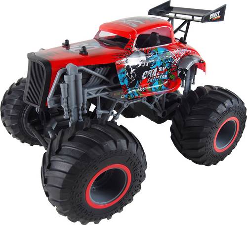 Amewi Crazy Hot Rod Schwarz 1:16 RC Einsteiger Modellauto Elektro Monstertruck 100% RtR 2,4GHz inkl.