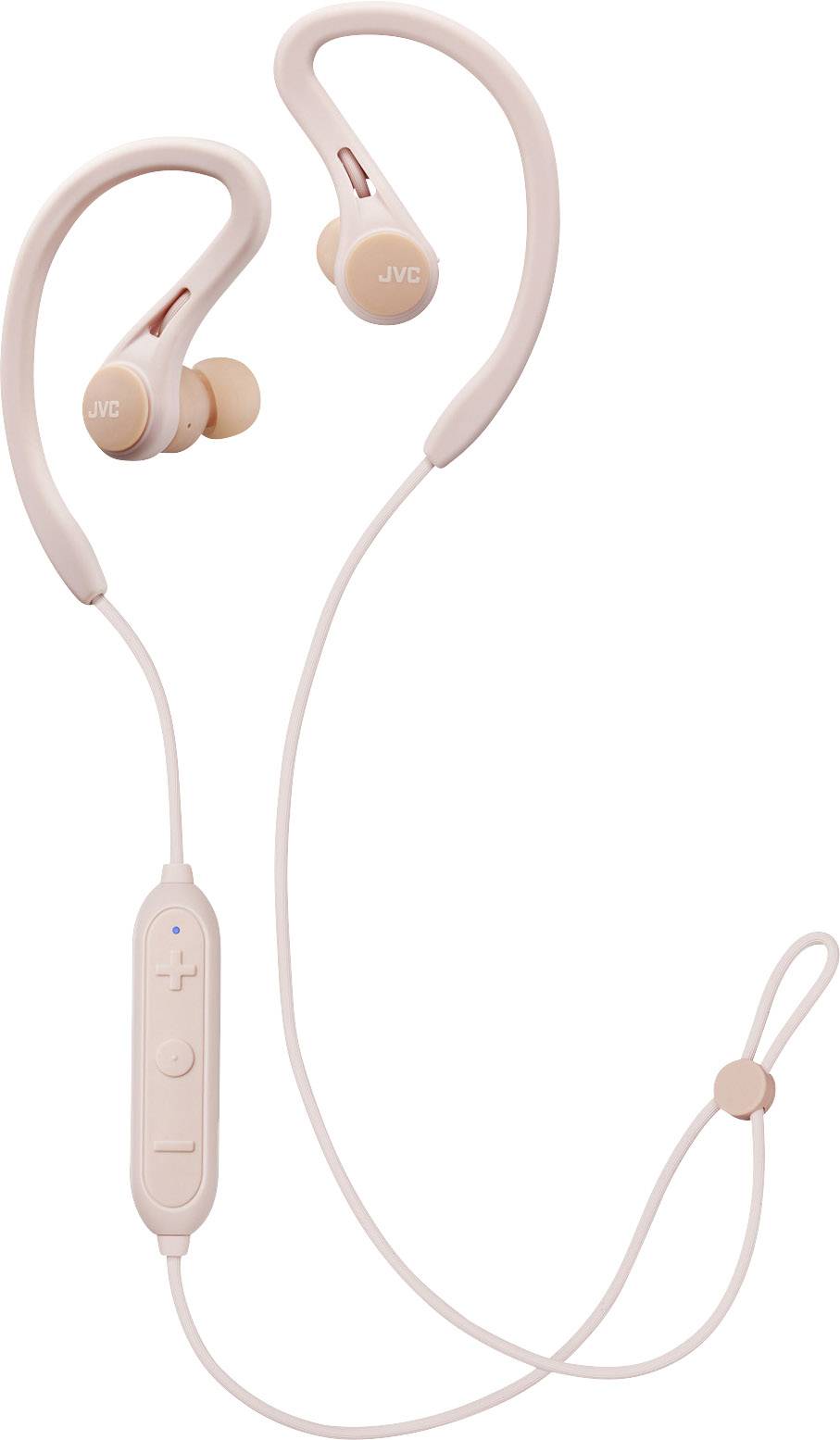 JVC HA-EC25W-P Bluetooth® Sport In Ear Kopfhörer In Ear Ohrbügel, Schweißresistent, Lautstärkere