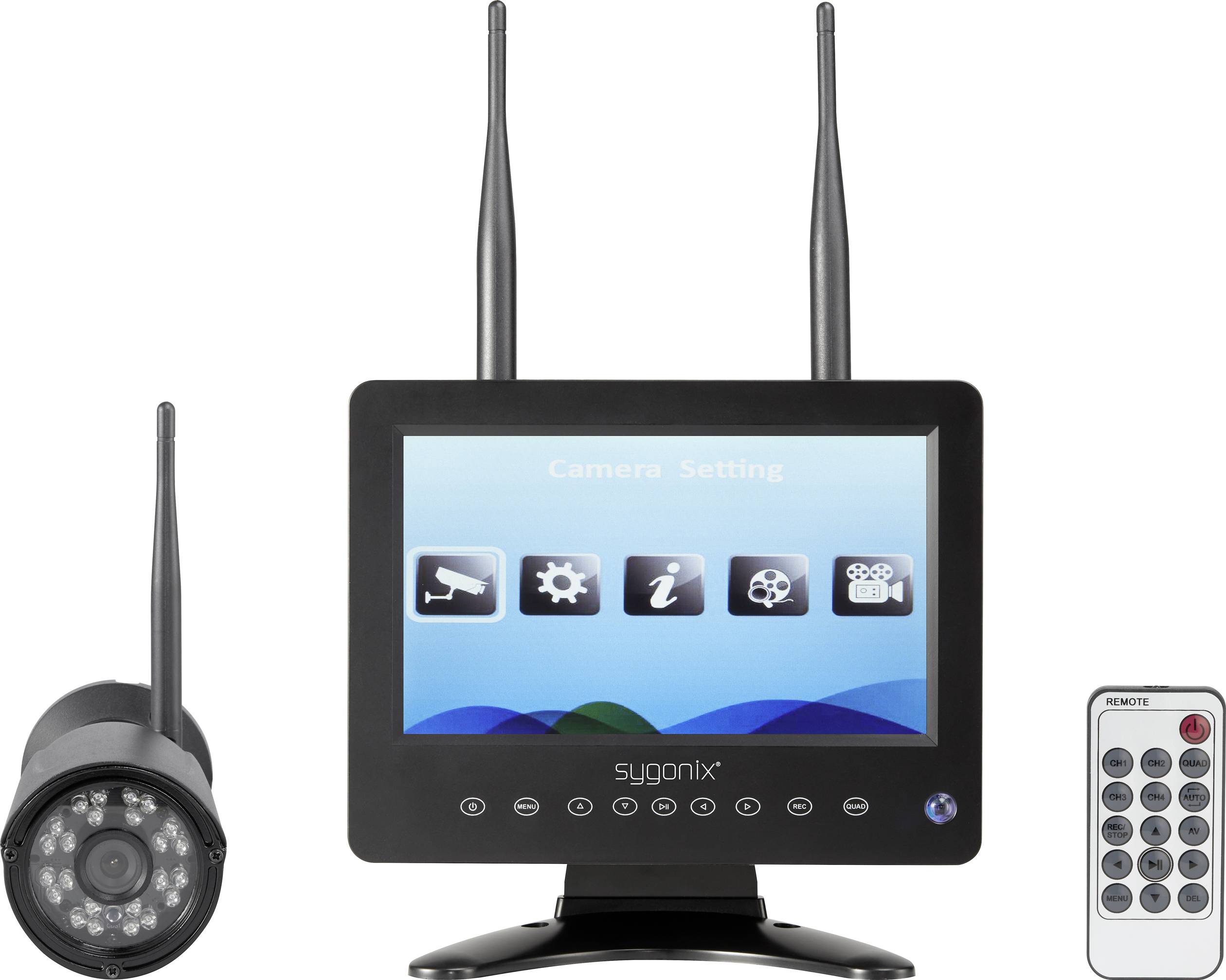 Sygonix SY-6330454 Funk-Überwachungskamera-Set mit 2 Kameras 1280 x 720 Pixel 2.4GHz