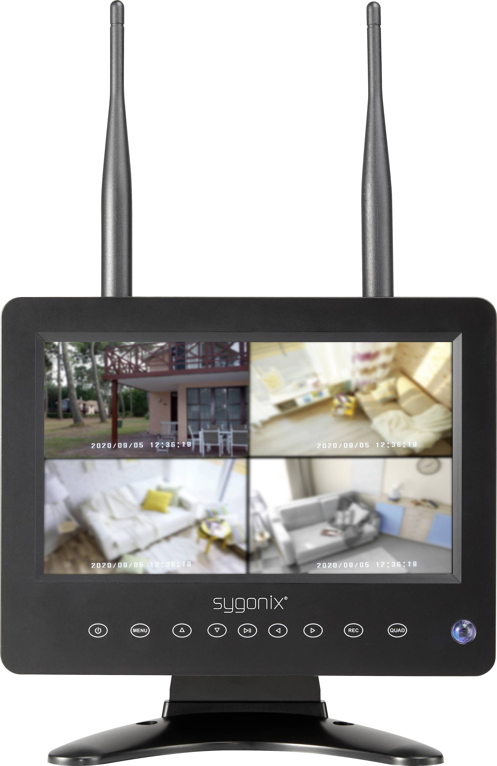 Sygonix SY-4548736 Funk-Überwachungskamera-Set 4-Kanal mit 1 Kamera 1280 x 720 Pixel 2.4GHz