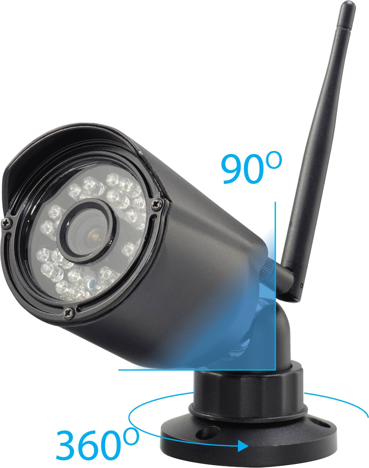 Sygonix SY-4548736 Funk-Überwachungskamera-Set 4-Kanal mit 1 Kamera 1280 x 720 Pixel 2.4GHz