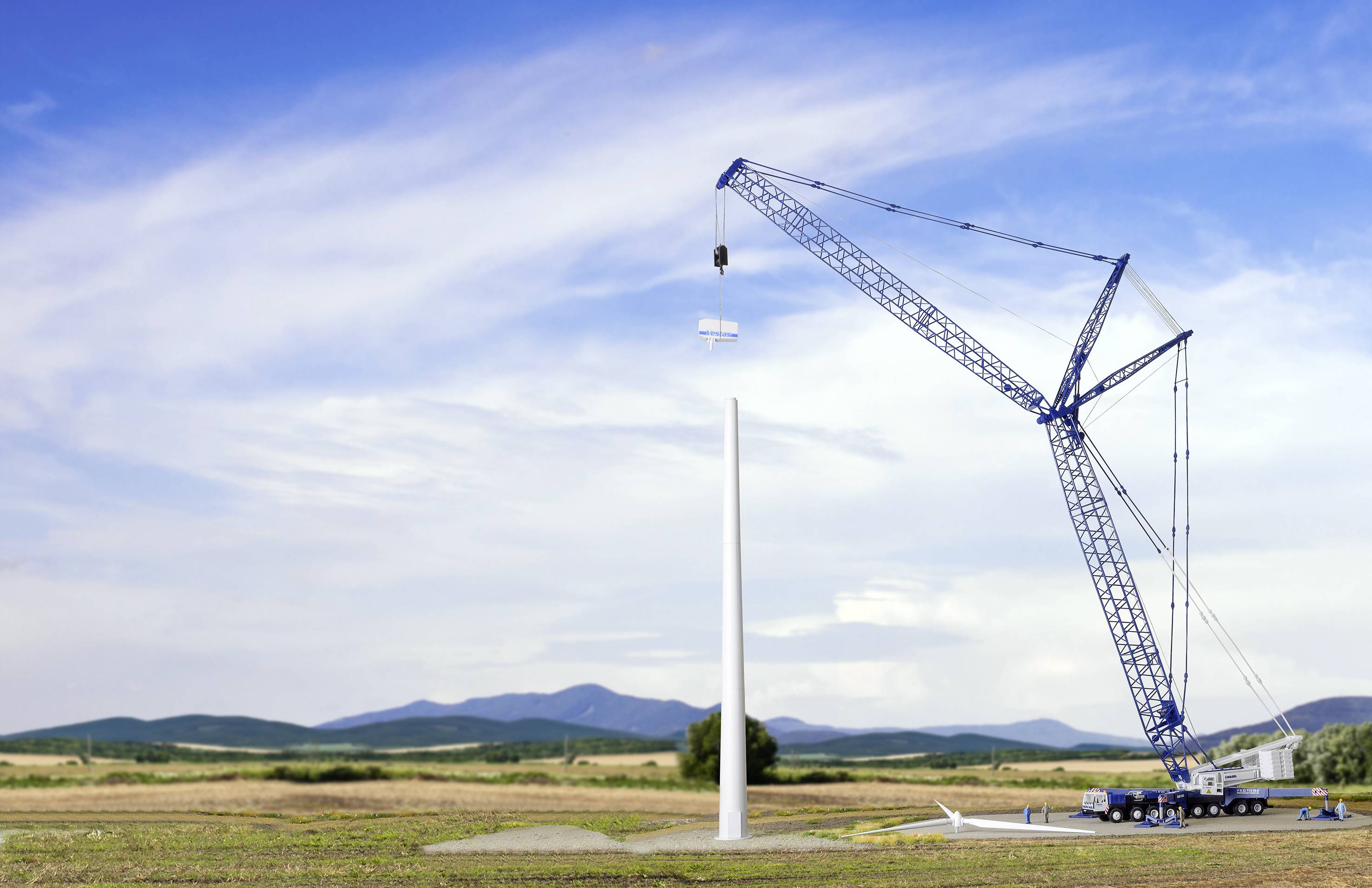 Kibri 13061 H0 Baufahrzeug Modell Liebherr LG 1550 Breuer & Wasel