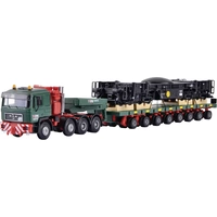 Kibri 13601 H0 LKW Modell MAN SK mit Scheuerle Plattformwagen mit Schienenkran-Unterteil Kibri 13601 H0 LKW Modell MAN SK mit Scheuerle Plattformwagen mit Schienenkran-Unterteil