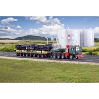 Kibri 13601 H0 LKW Modell MAN SK mit Scheuerle Plattformwagen mit Schienenkran-Unterteil Kibri 13601 H0 LKW Modell MAN SK mit Scheuerle Plattformwagen mit Schienenkran-Unterteil
