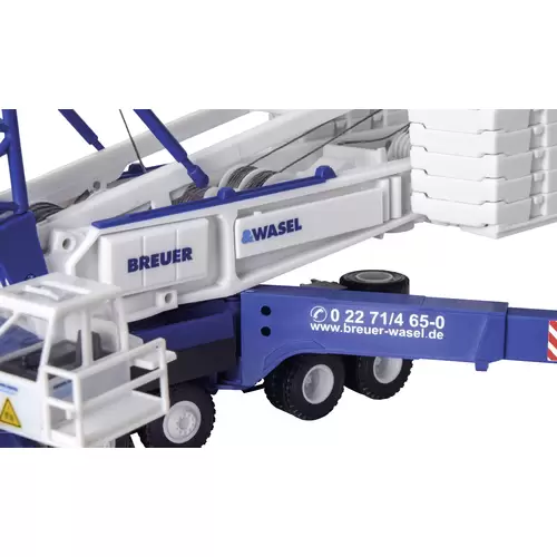 Kibri 13601 H0 LKW Modell MAN SK mit Scheuerle Plattformwagen mit Schienenkran-Unterteil Kibri 13601 H0 LKW Modell MAN SK mit Scheuerle Plattformwagen mit Schienenkran-Unterteil