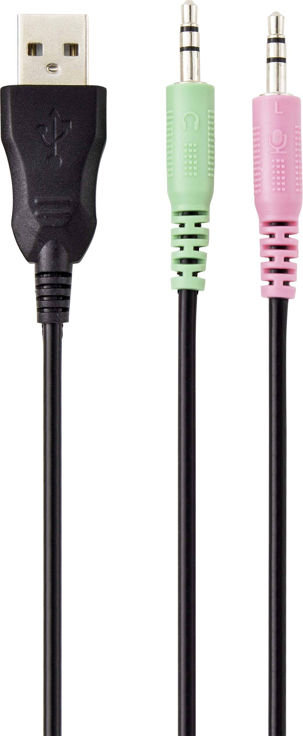 Renkforce RF-GHD-200 Over Ear Headset kabelgebunden Stereo Schwarz Lautstärkeregelung Gaming