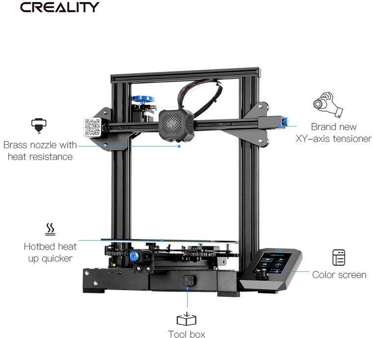 Creality Ender-3 V2 3D Drucker Bausatz