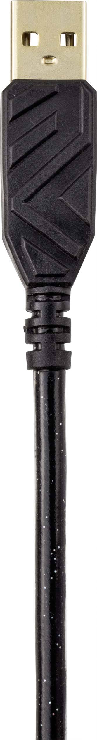 Renkforce RF-GH-300 Over Ear Headset kabelgebunden 7.1 Surround Schwarz Mikrofon-Stummschaltung, Lautstärkeregelung Gaming