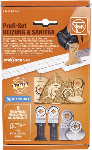 Fein 35222967140 Profi Set SLM HEIZUNG / SANITÄR Multifunktionswerkzeug-Zubehör-Set 1St.